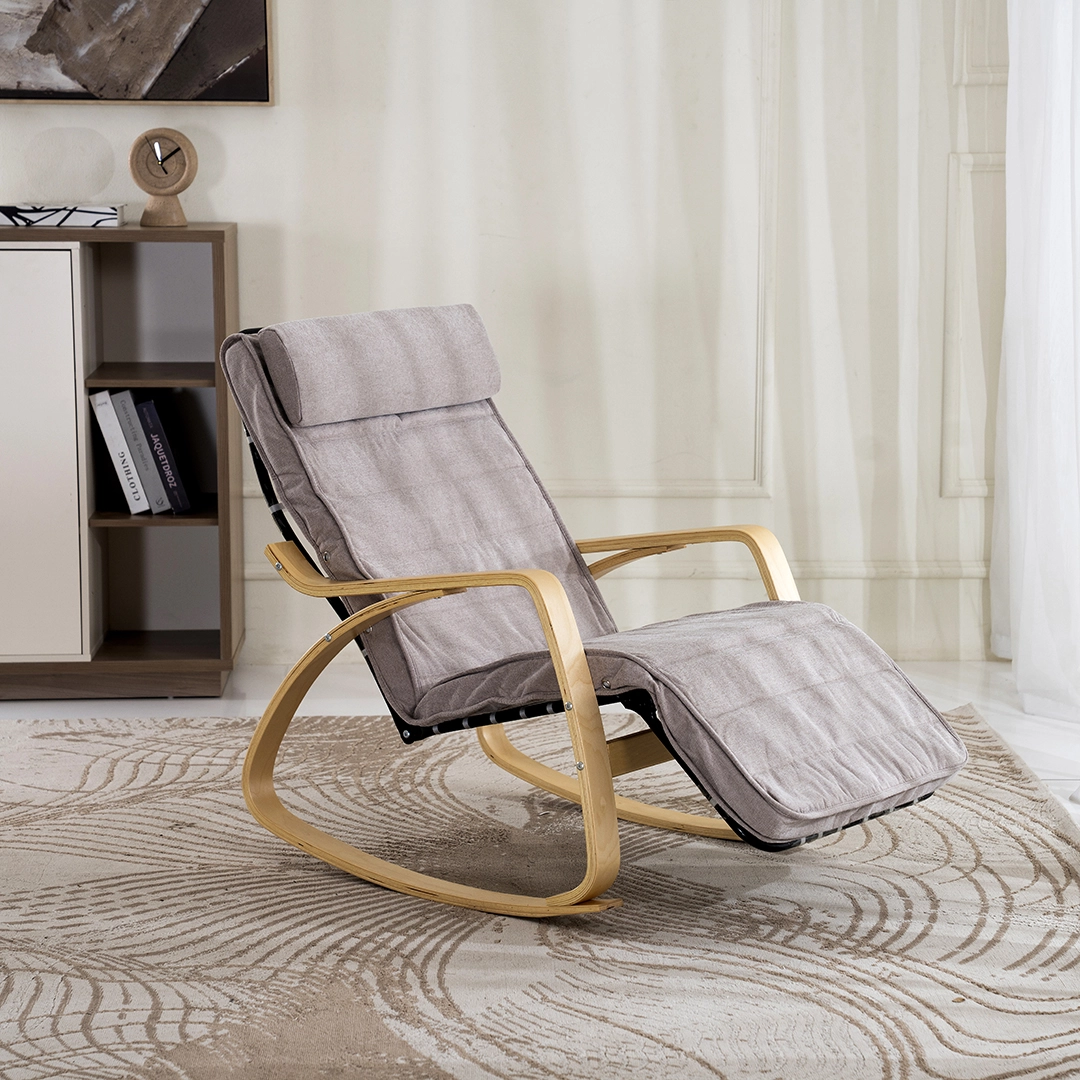 Kangbo Rocking Chair-Light Brown - Image 7