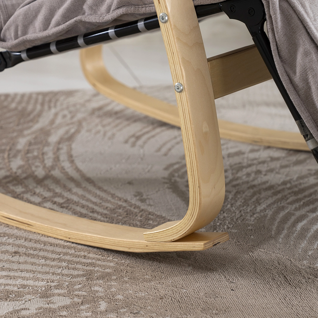 Kangbo Rocking Chair-Light Brown - Image 4