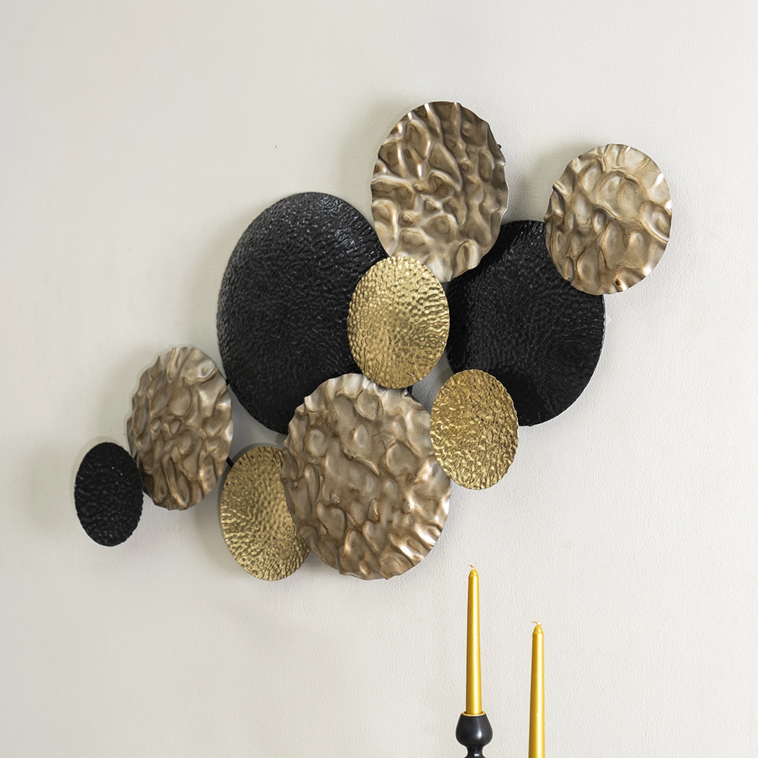 Castora Metal Wall Decor Black/Gold 115x60Cm - Image 3