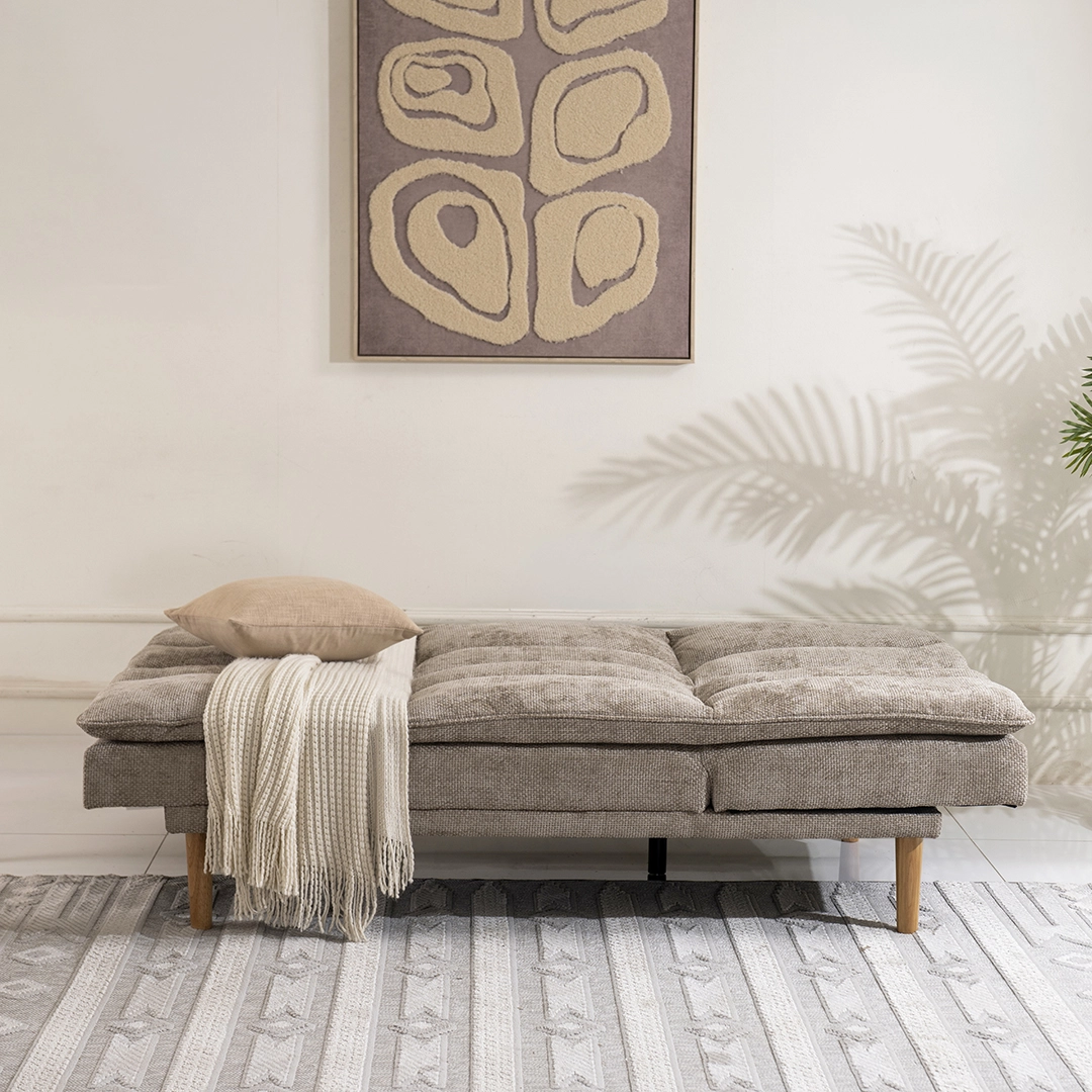 Dustin 3-Seater Sofa Bed-Beige - Image 5