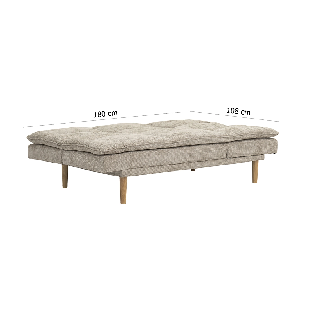Dustin 3-Seater Sofa Bed-Beige - Image 3