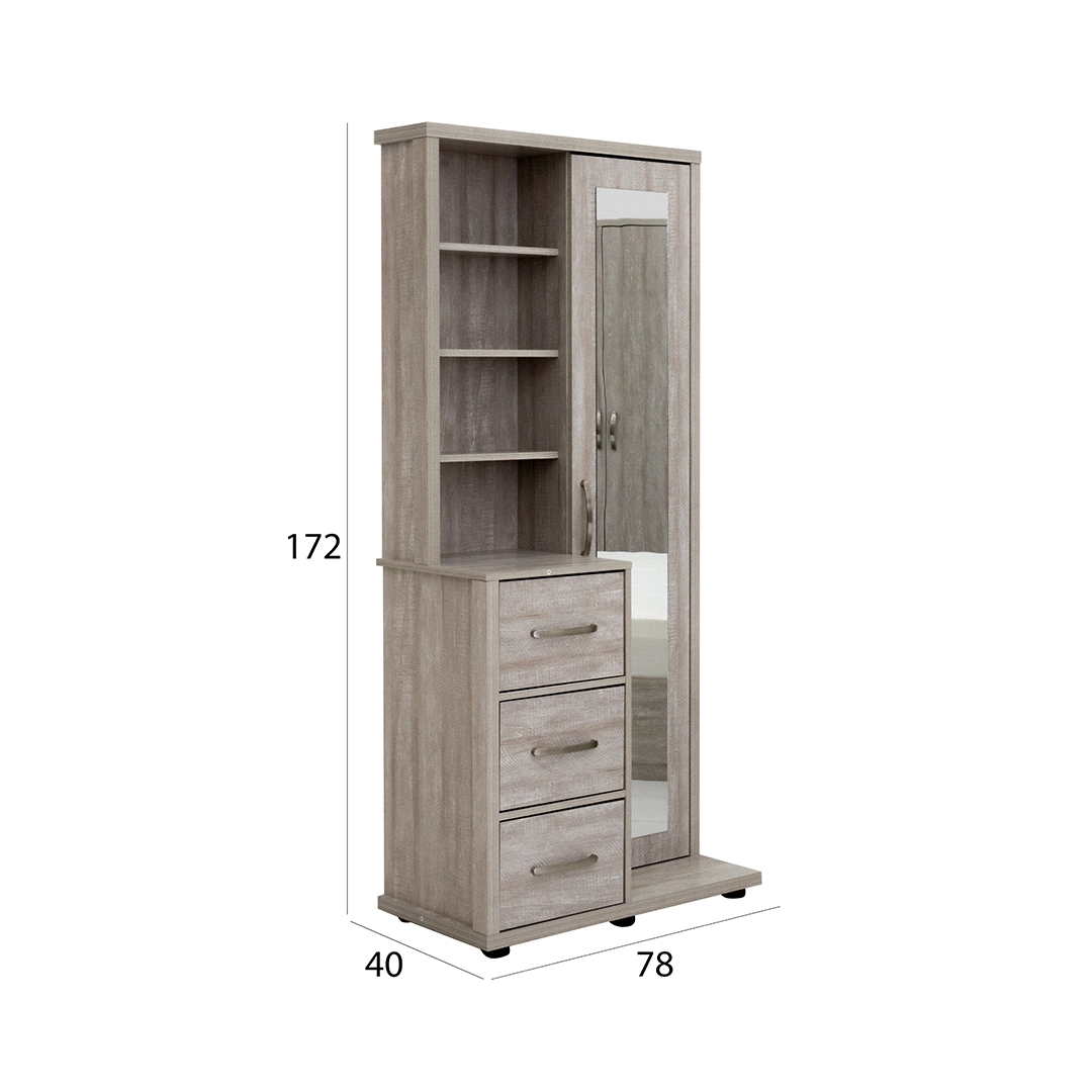 Como Dresser with Mirror-Grey - Image 2