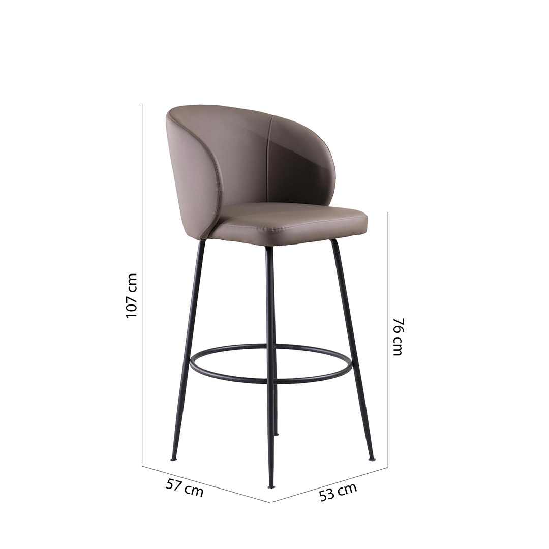 Holsted Bar Chair-Khaki - Image 2