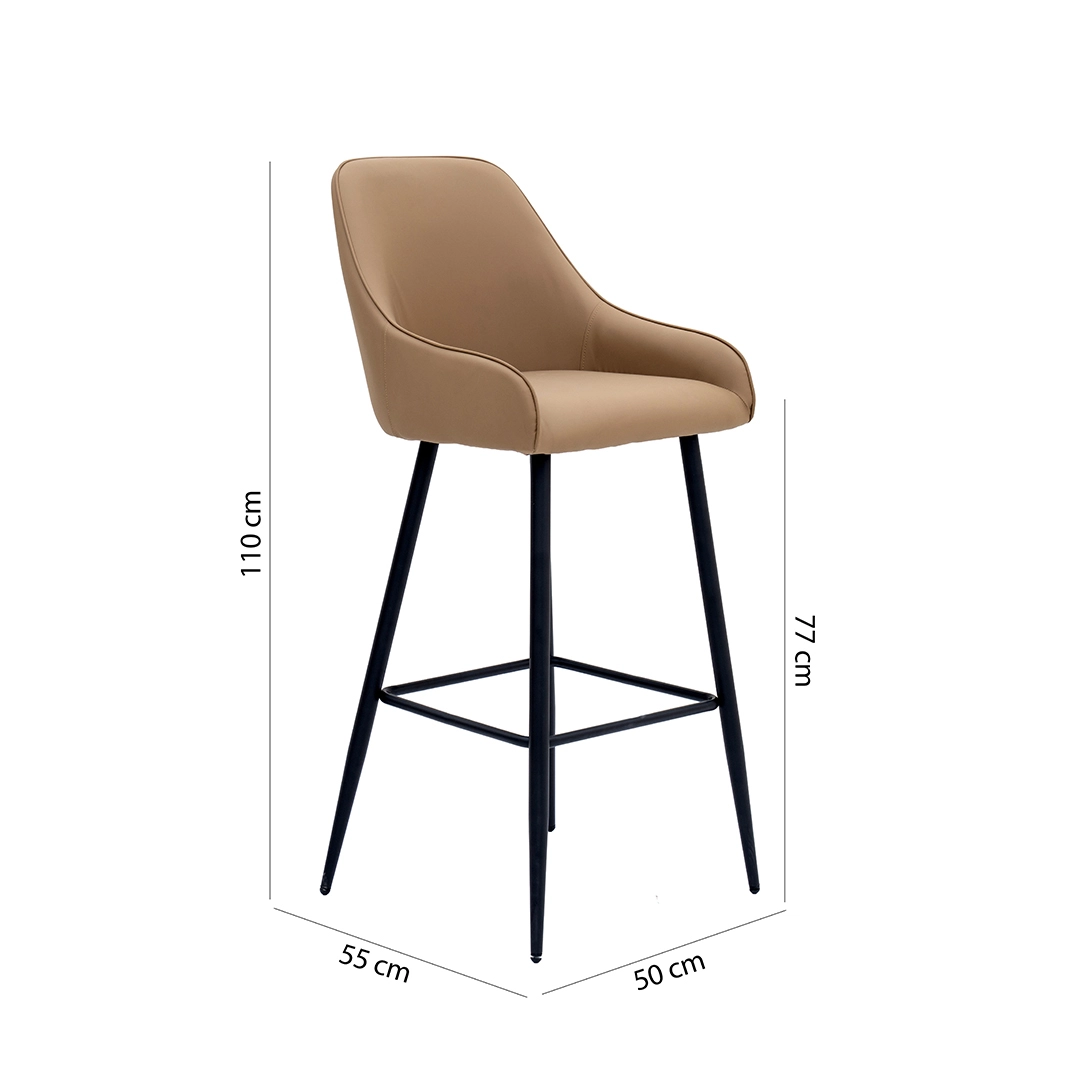Diva Bar Chair-Brown - Image 2