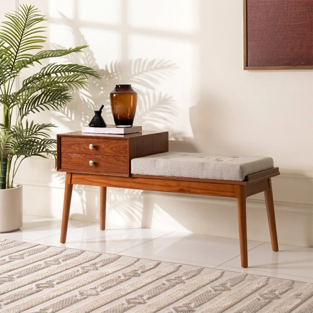 Claude Ottoman with Drawers