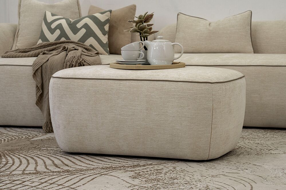 Azzura Corner Sofa With Ottoman - Image 9