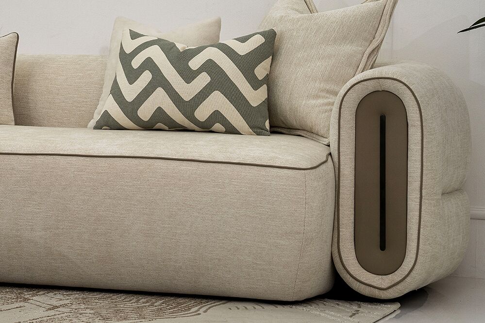 Azzura Corner Sofa With Ottoman - Image 10