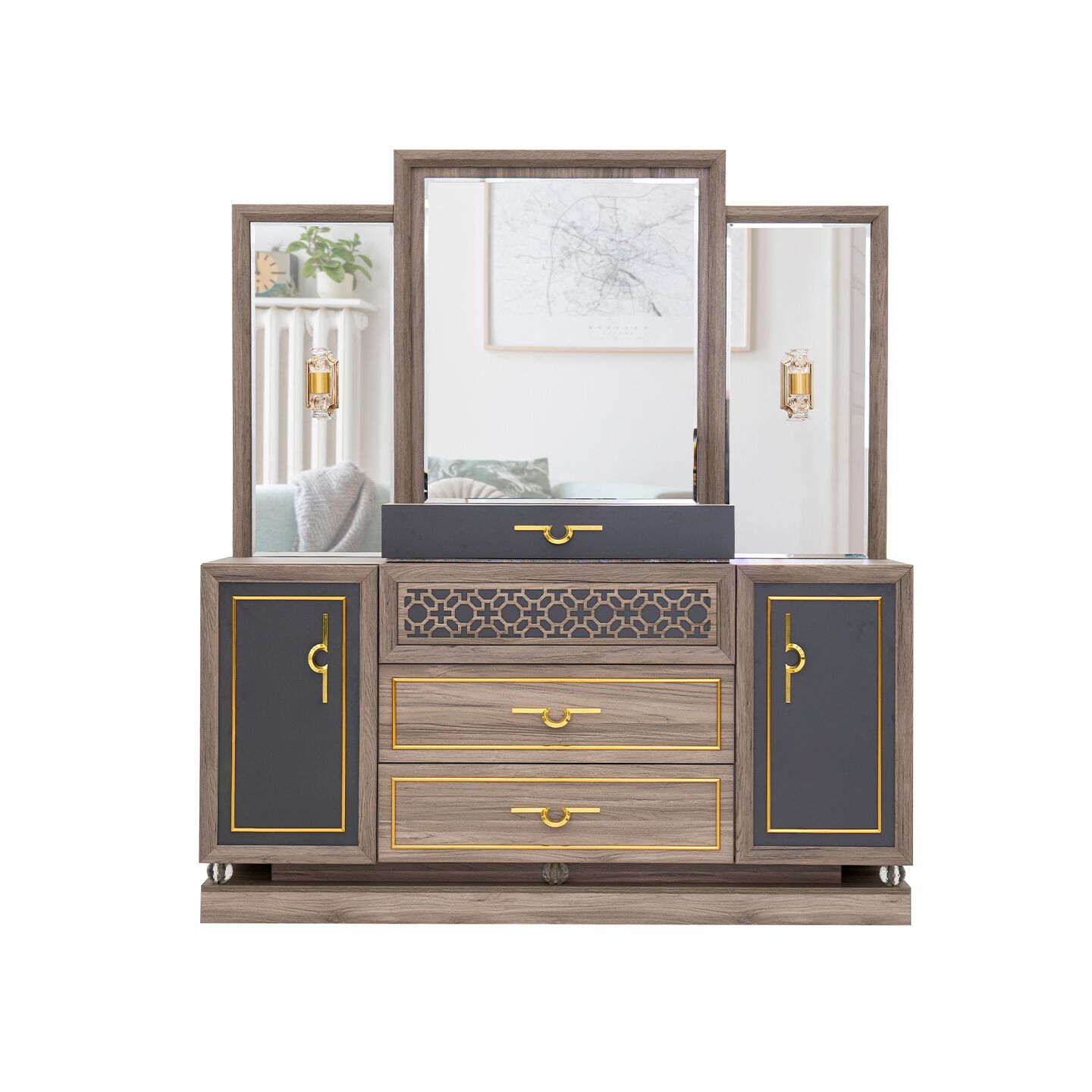 Clara 9-Piece Super King Bedroom Set With Hydraulic Storage-200*200 cm - Image 17