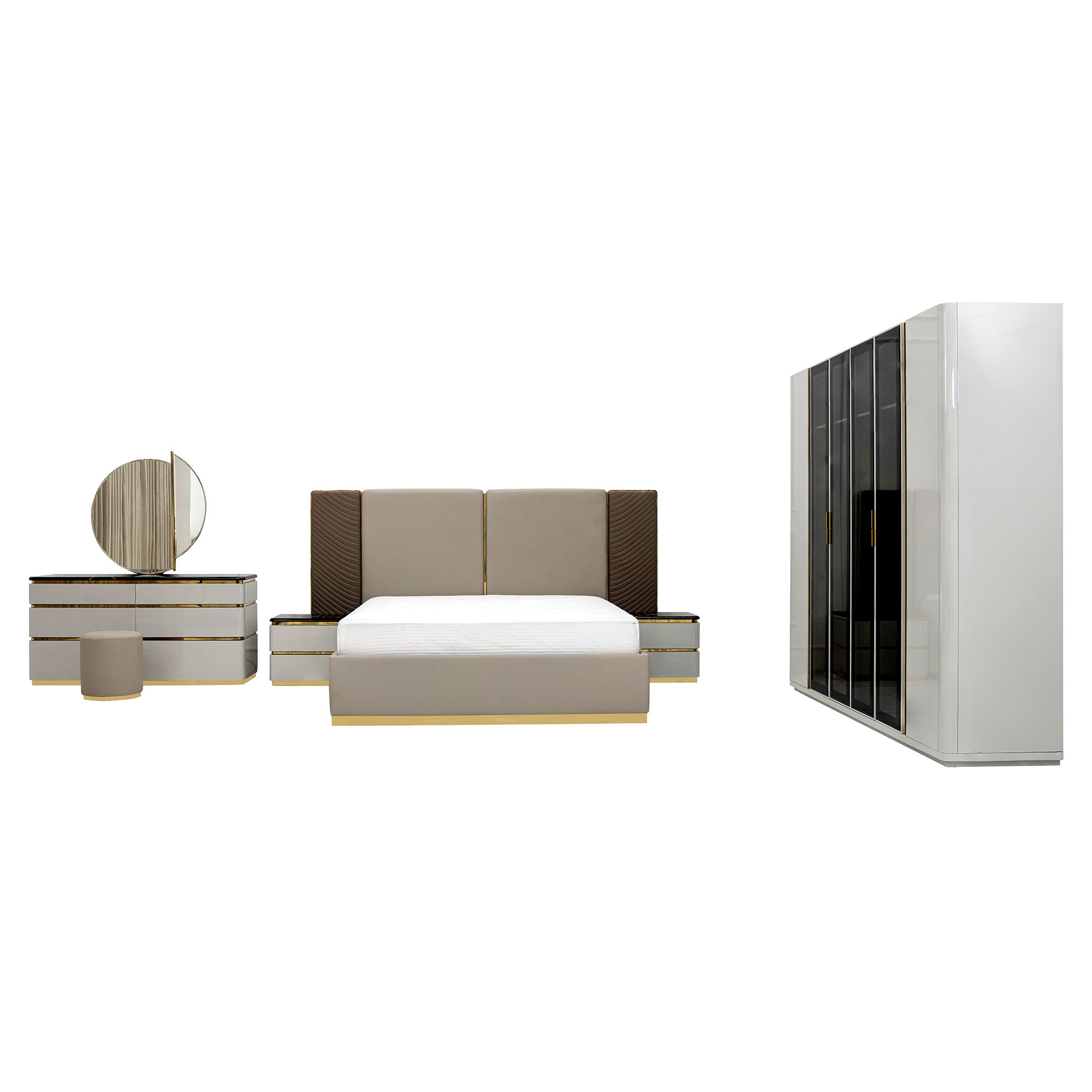 Kitson 6-Piece King Bedroom Set-180*200 cm - Image 11