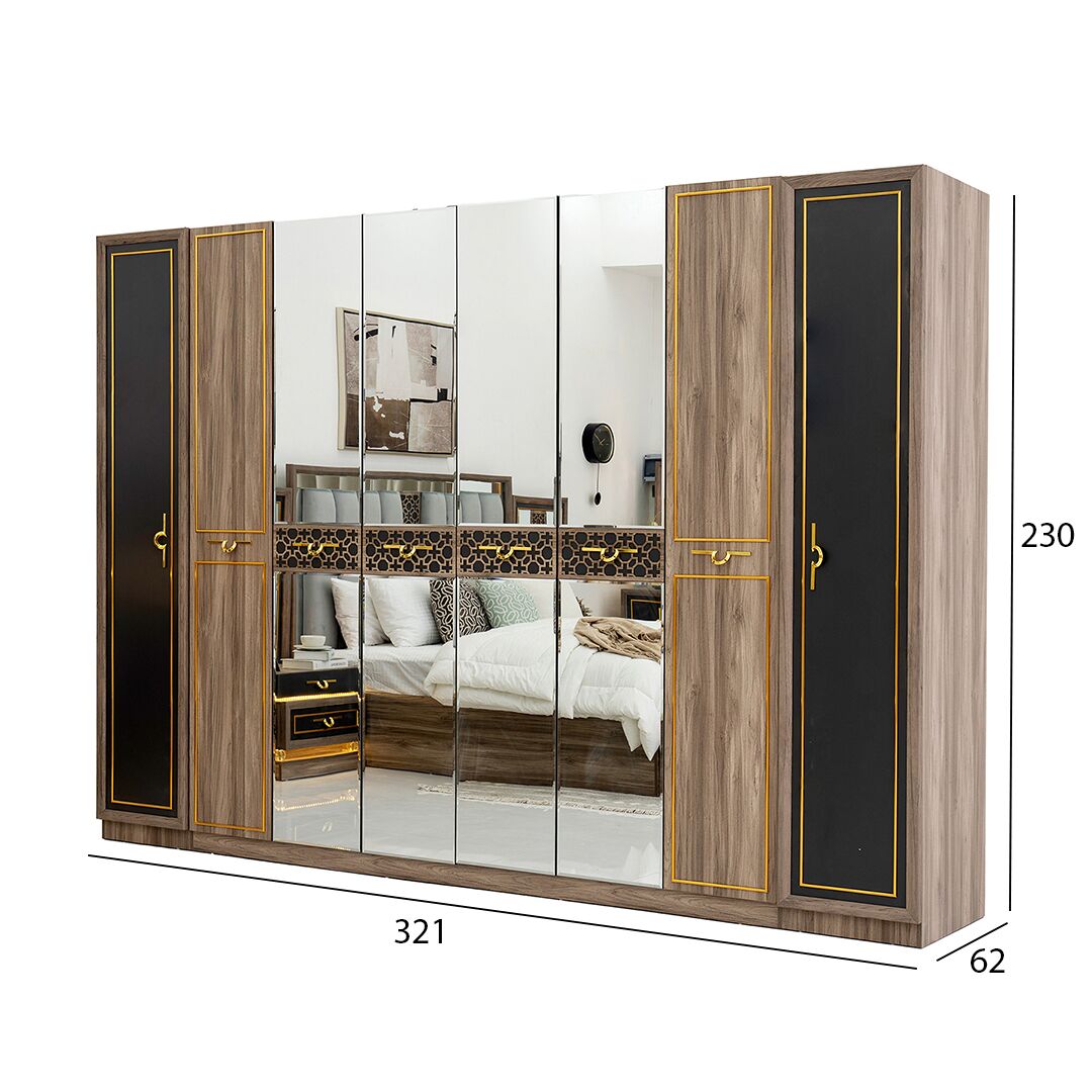 Clara 9-Piece Super King Bedroom Set With Hydraulic Storage-200*200 cm - Image 9
