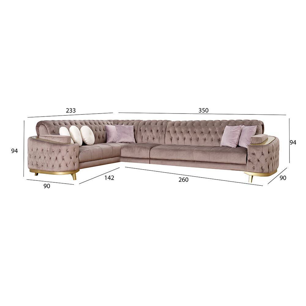 Pivot Corner Sofa With Ottoman - Image 3