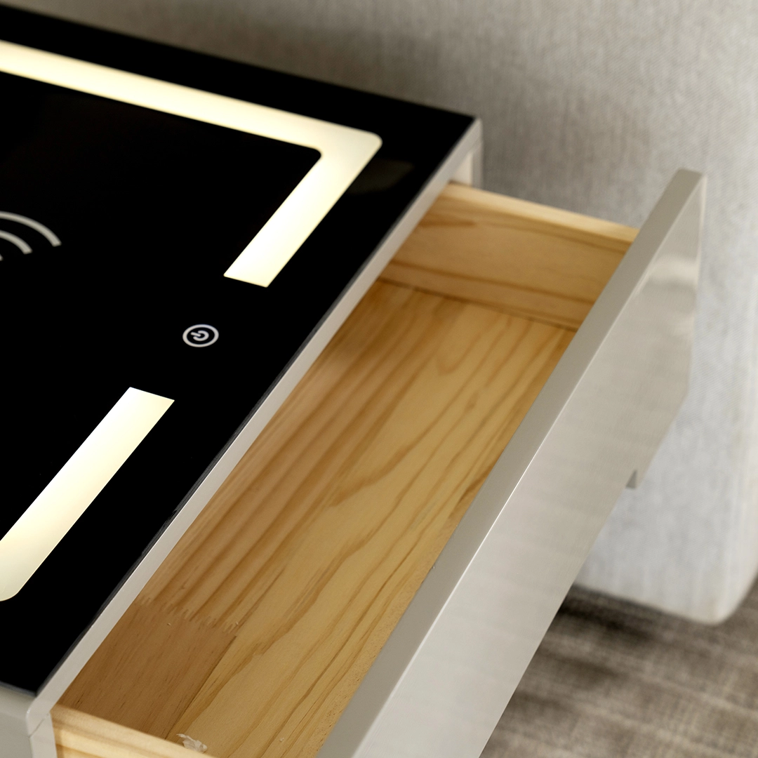 Abbey Smart Night Stand-Grey - Image 5