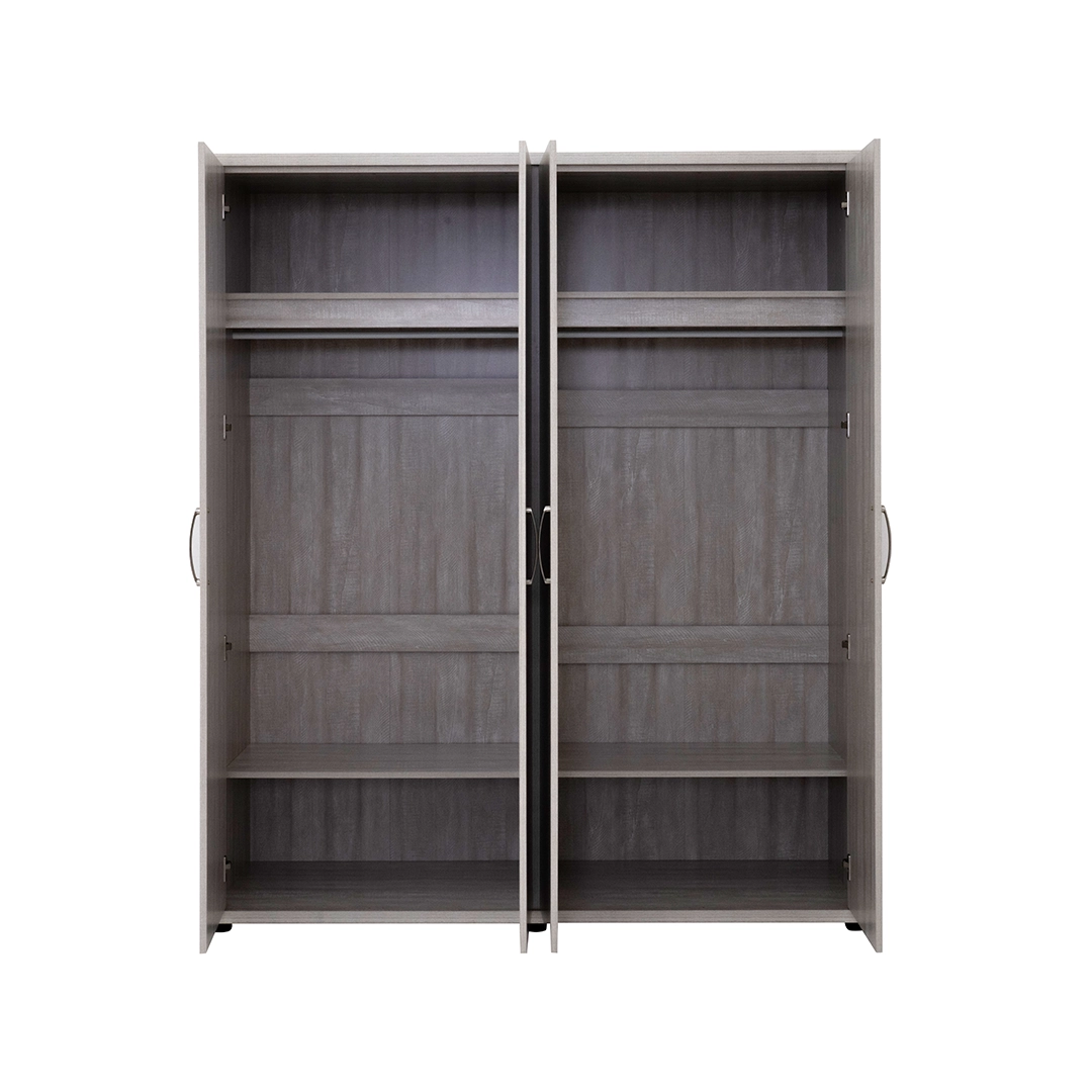 Como 4 Door Wardrobe-Grey - Image 3