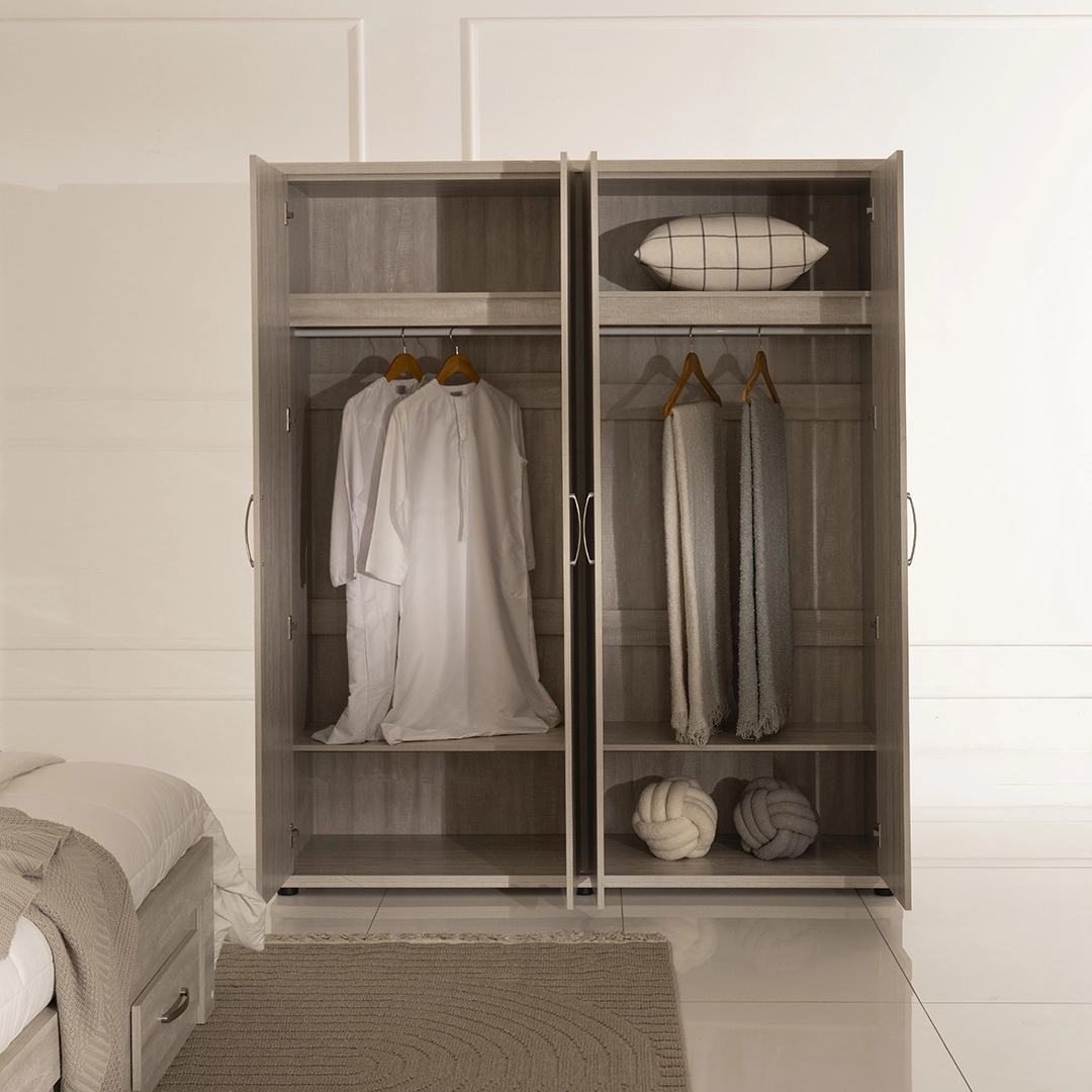 Como 4 Door Wardrobe-Grey - Image 5