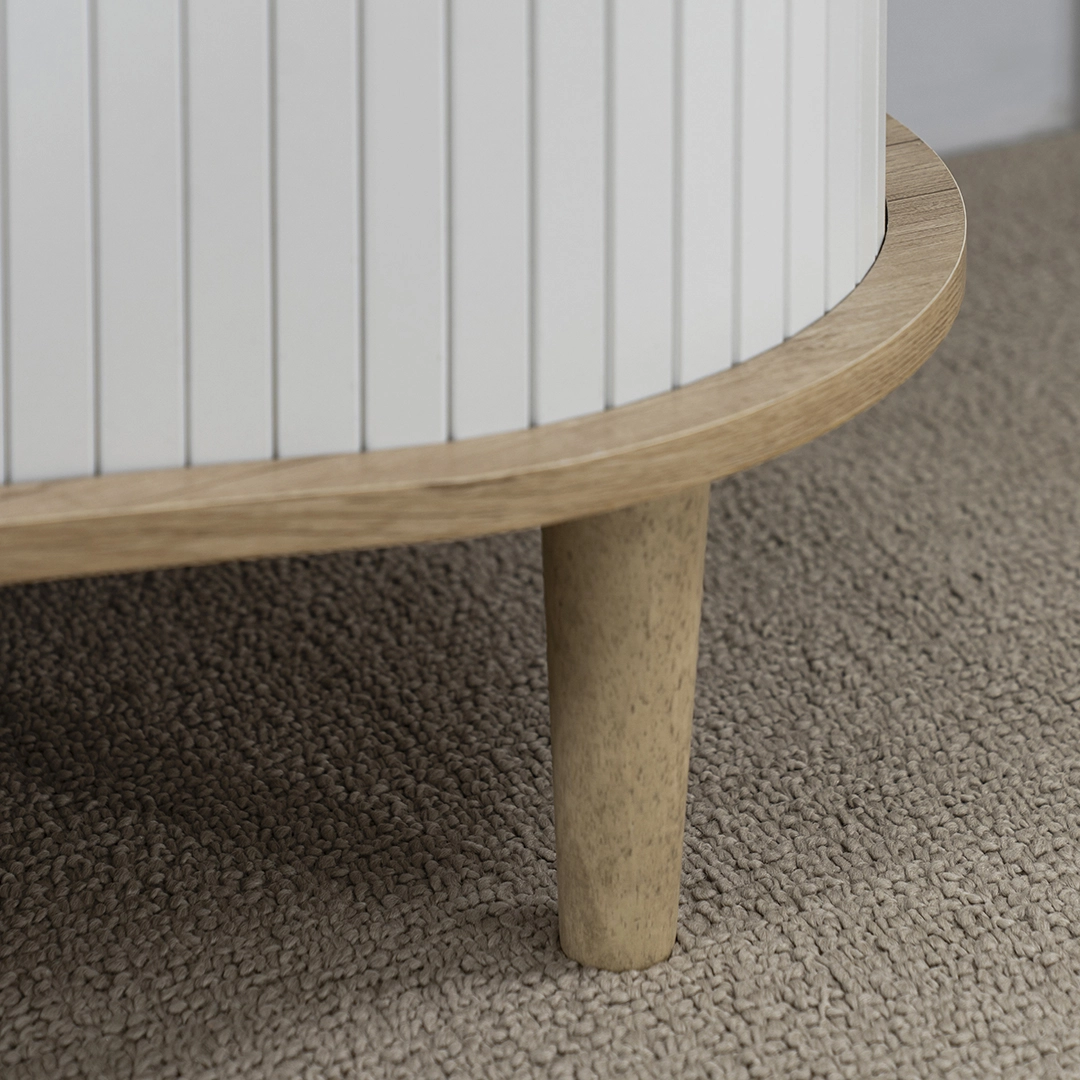 Curve Sideboard- Oak and White - Image 6
