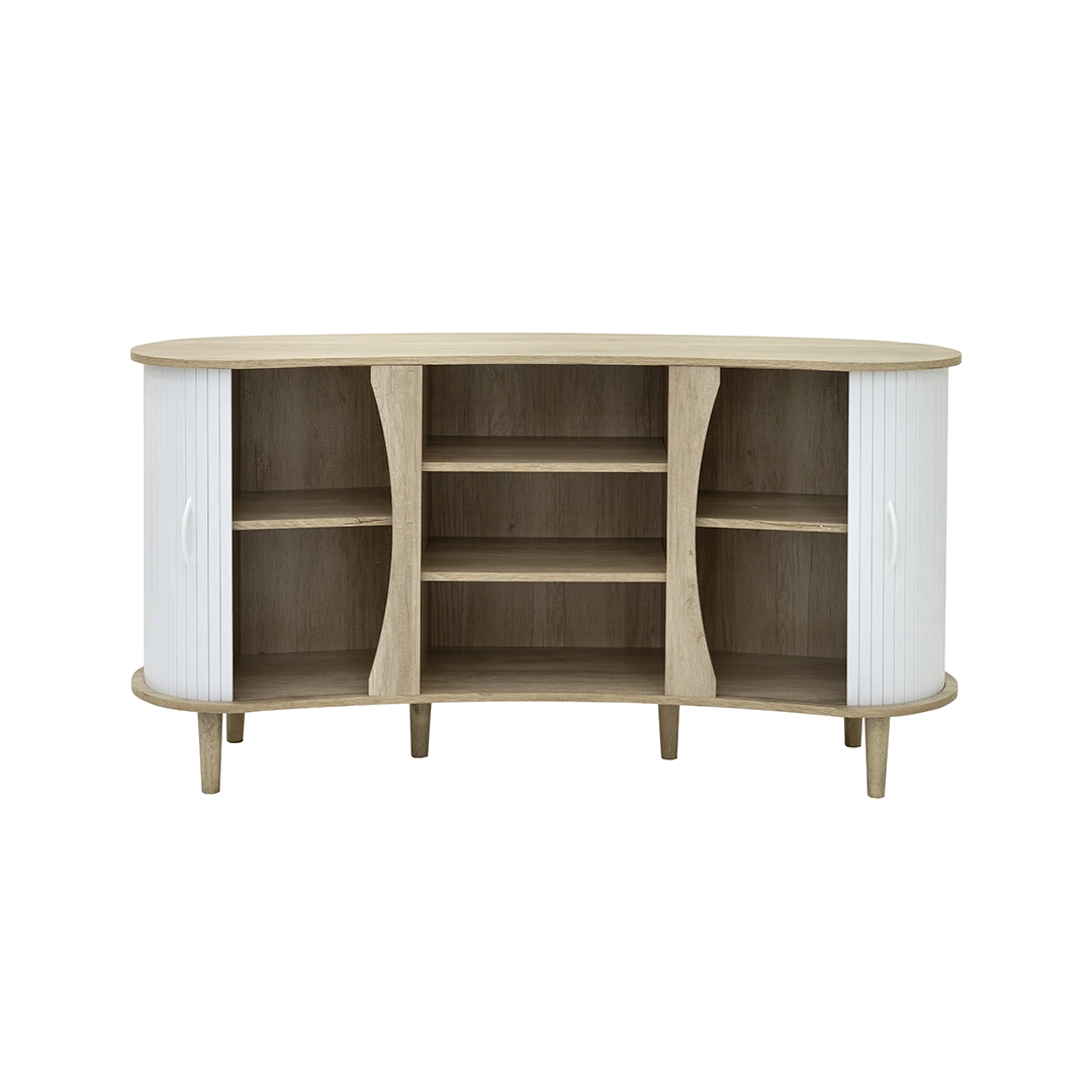 Curve Sideboard- Oak and White - Image 3