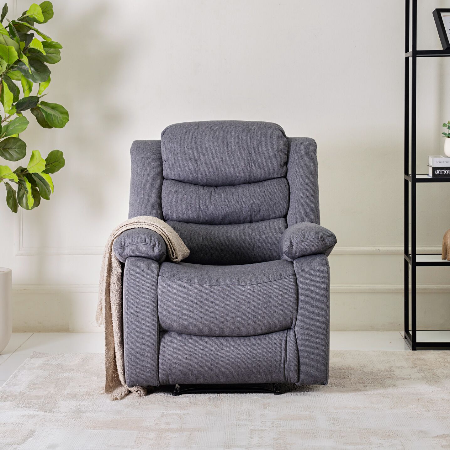Davis Electric Recliner- Dark Grey - Image 2
