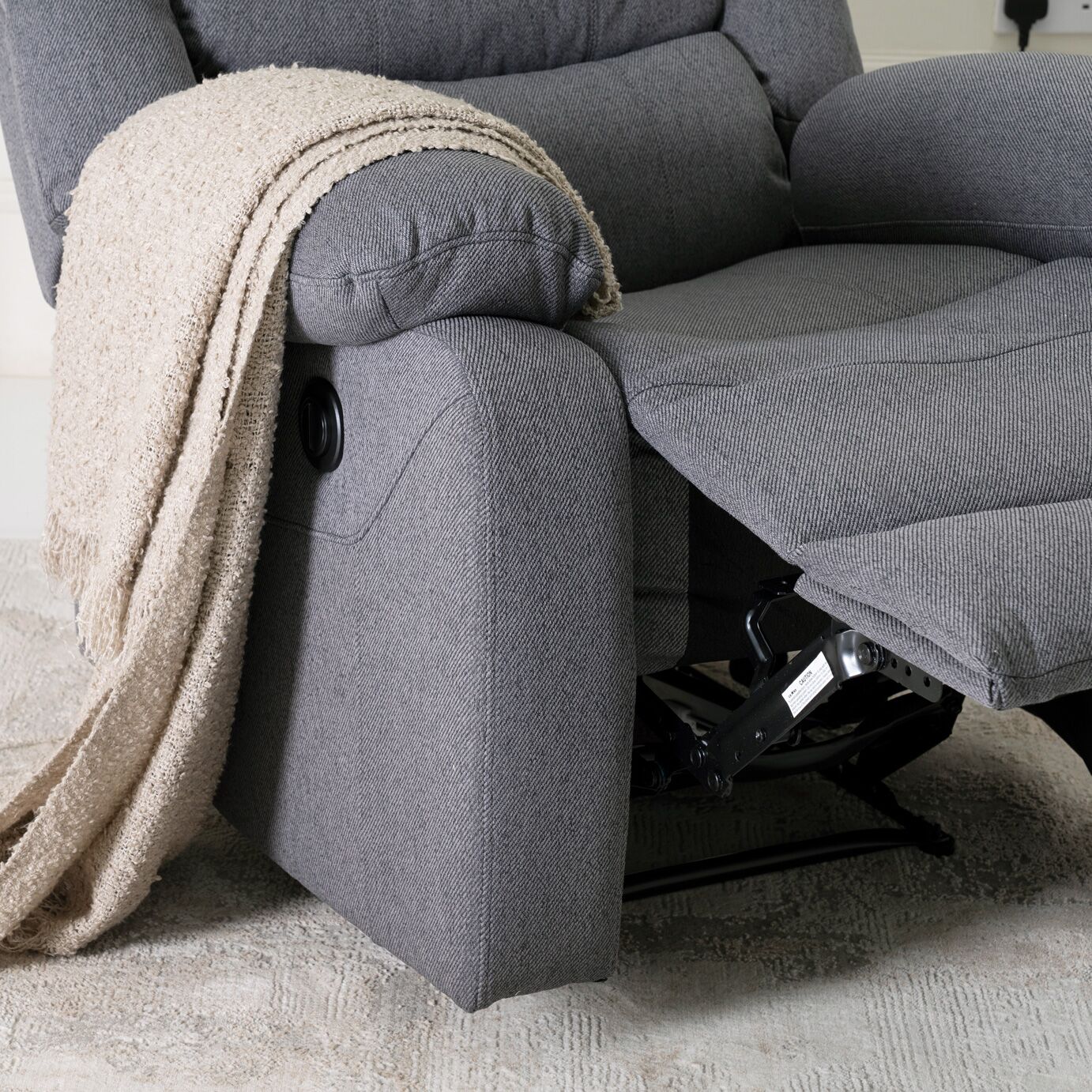 Davis Electric Recliner- Dark Grey - Image 5