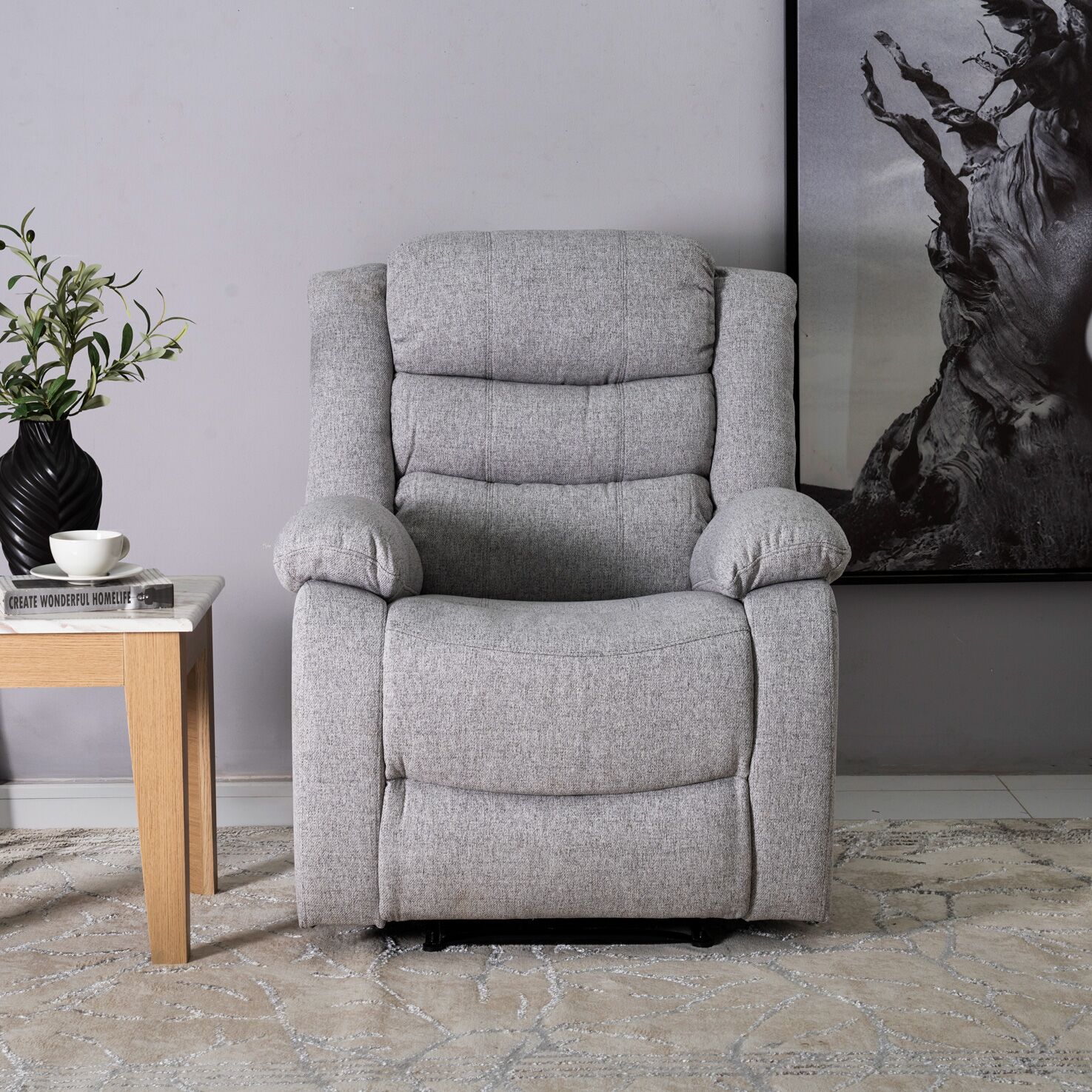 Davis Electric Recliner- Light Grey - Image 2