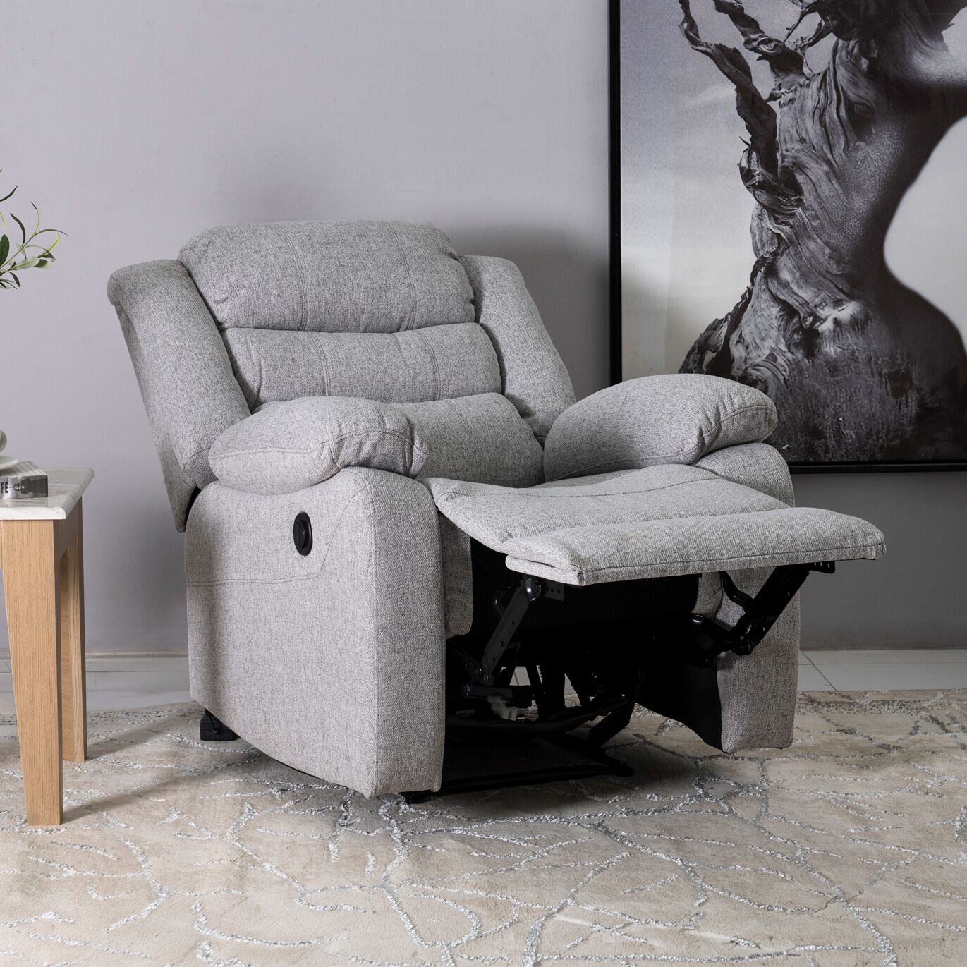 Davis Electric Recliner- Light Grey - Image 3
