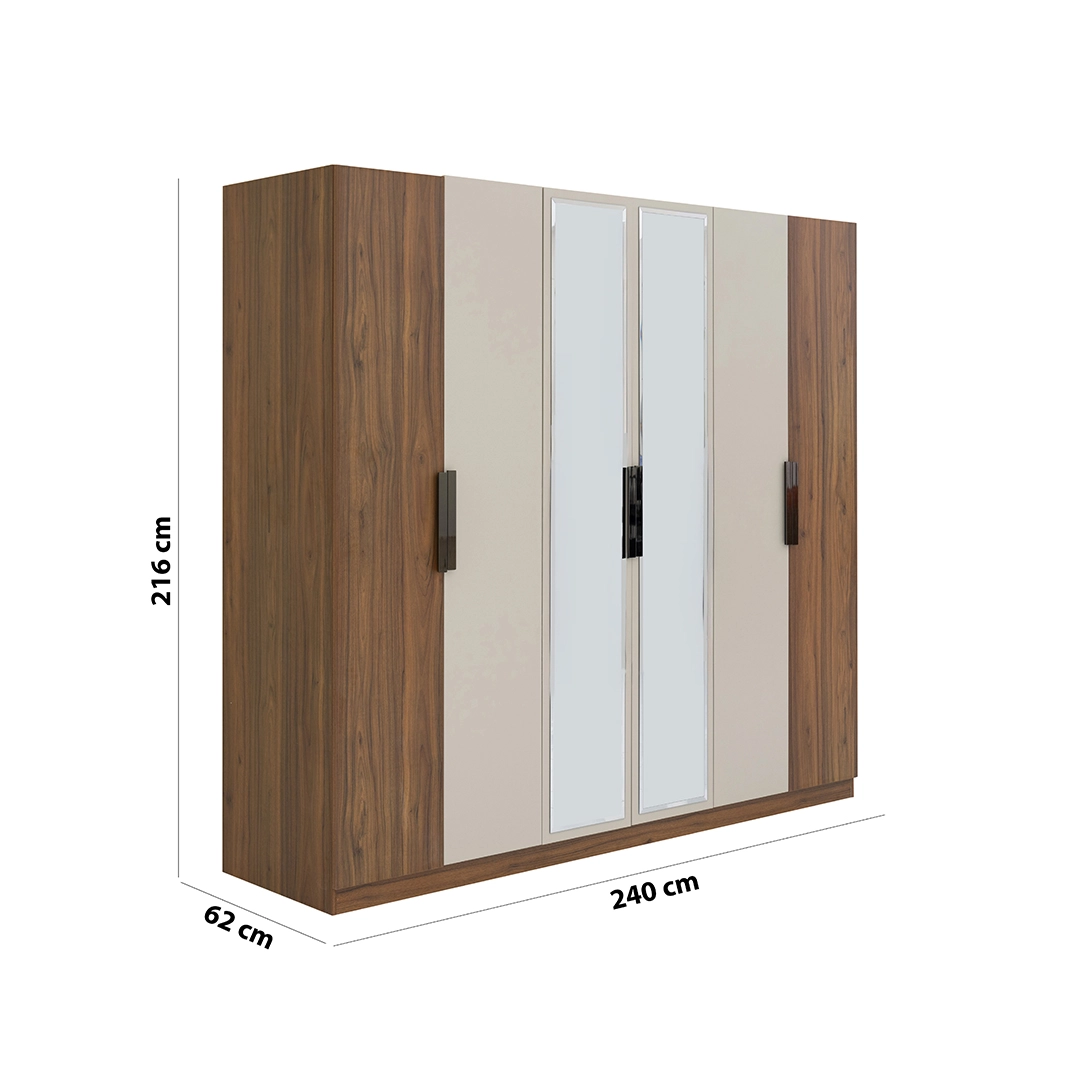 Ocean 6 Door Wardrobe - Image 2