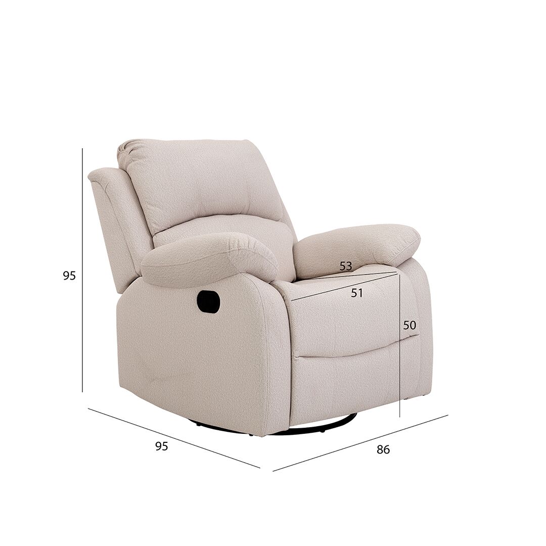Bruno Recliner-Beige - Image 3