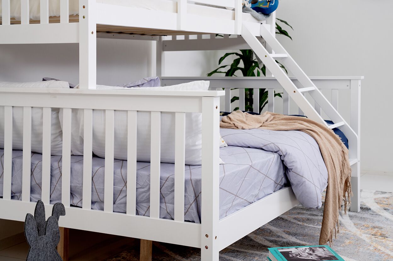 Tiber Kids Bunk Bed-150CM-White - Image 4