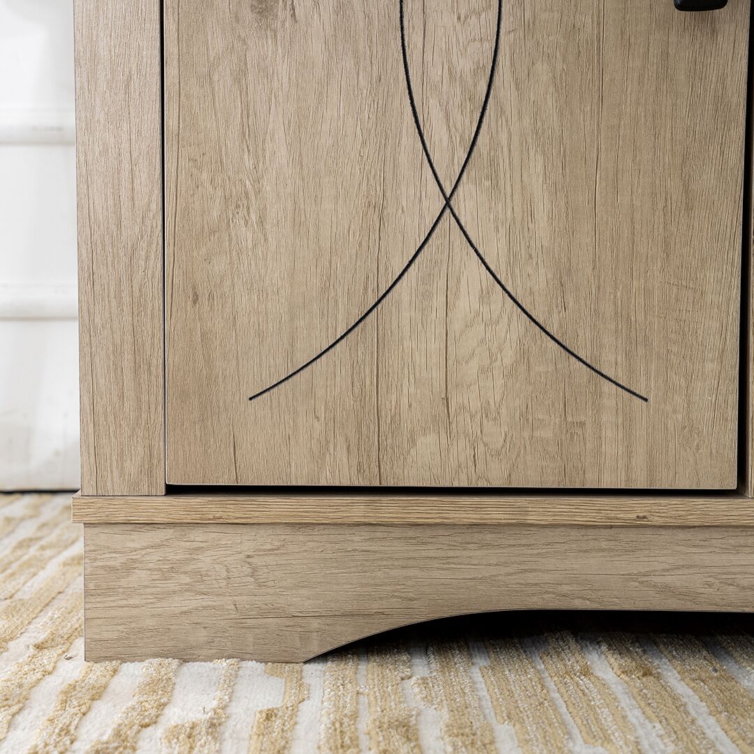 Tyrell Wine Cabinet-Oak - Image 7