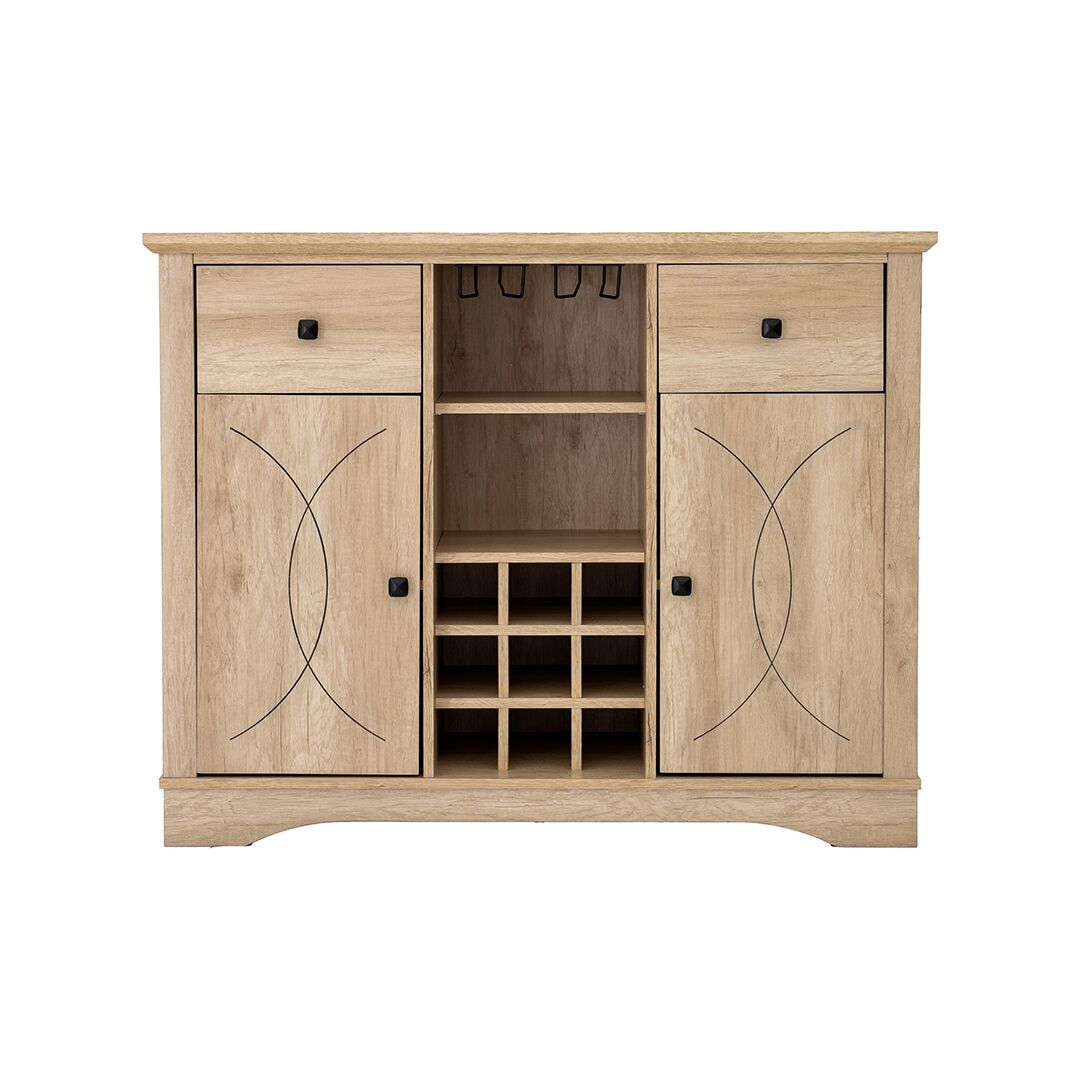 Tyrell Wine Cabinet-Oak - Image 3