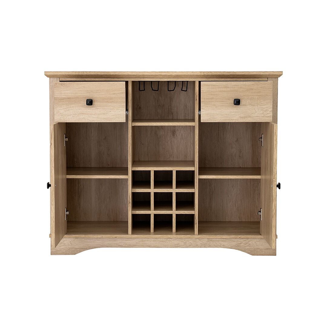 Tyrell Wine Cabinet-Oak - Image 4