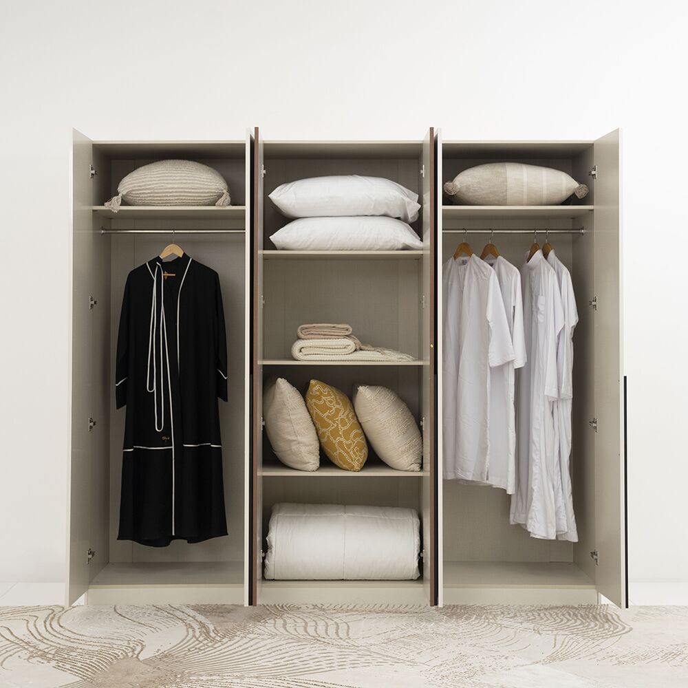 Kaspar 6 Door Wardrobe - Image 7