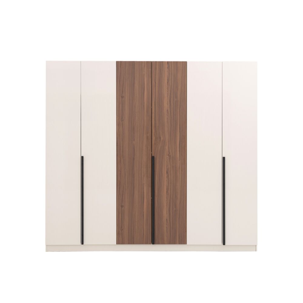 Kaspar 6 Door Wardrobe - Image 3