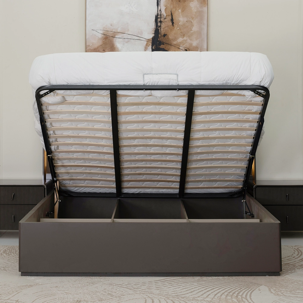 Indus 6-pcs King Bedroom Set With Hydraulic Storage-180*200cm - Image 4