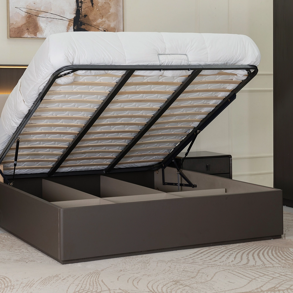 Indus 6-pcs King Bedroom Set With Hydraulic Storage-180*200cm - Image 5