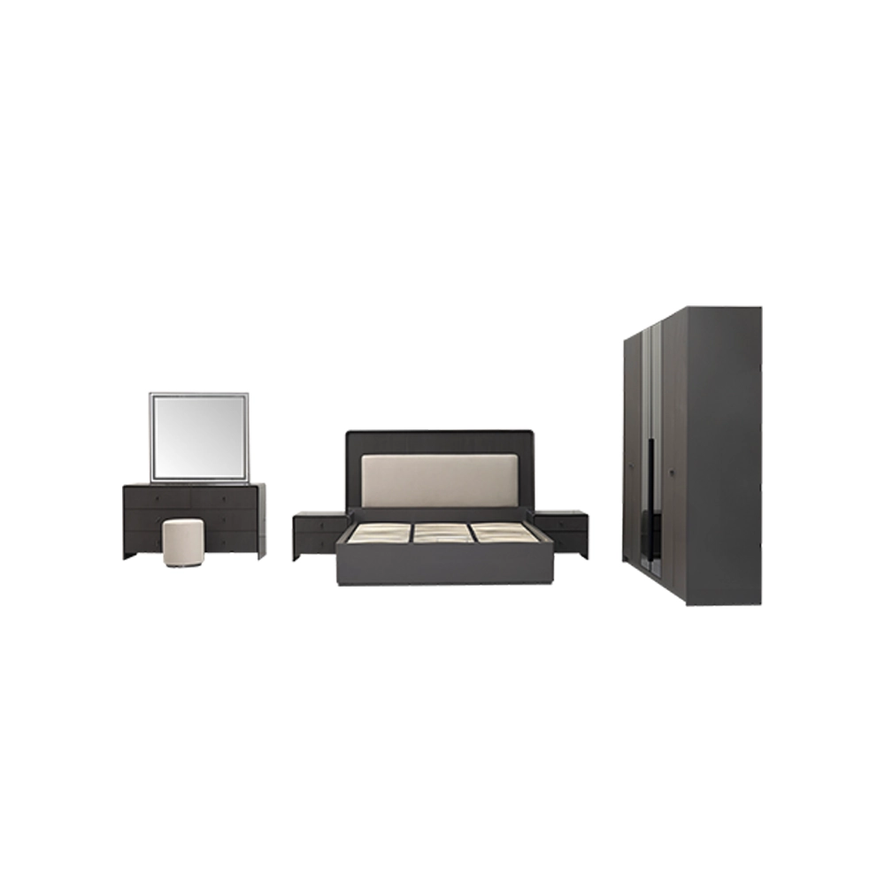 Indus 6-pcs King Bedroom Set With Hydraulic Storage-180*200cm - Image 23