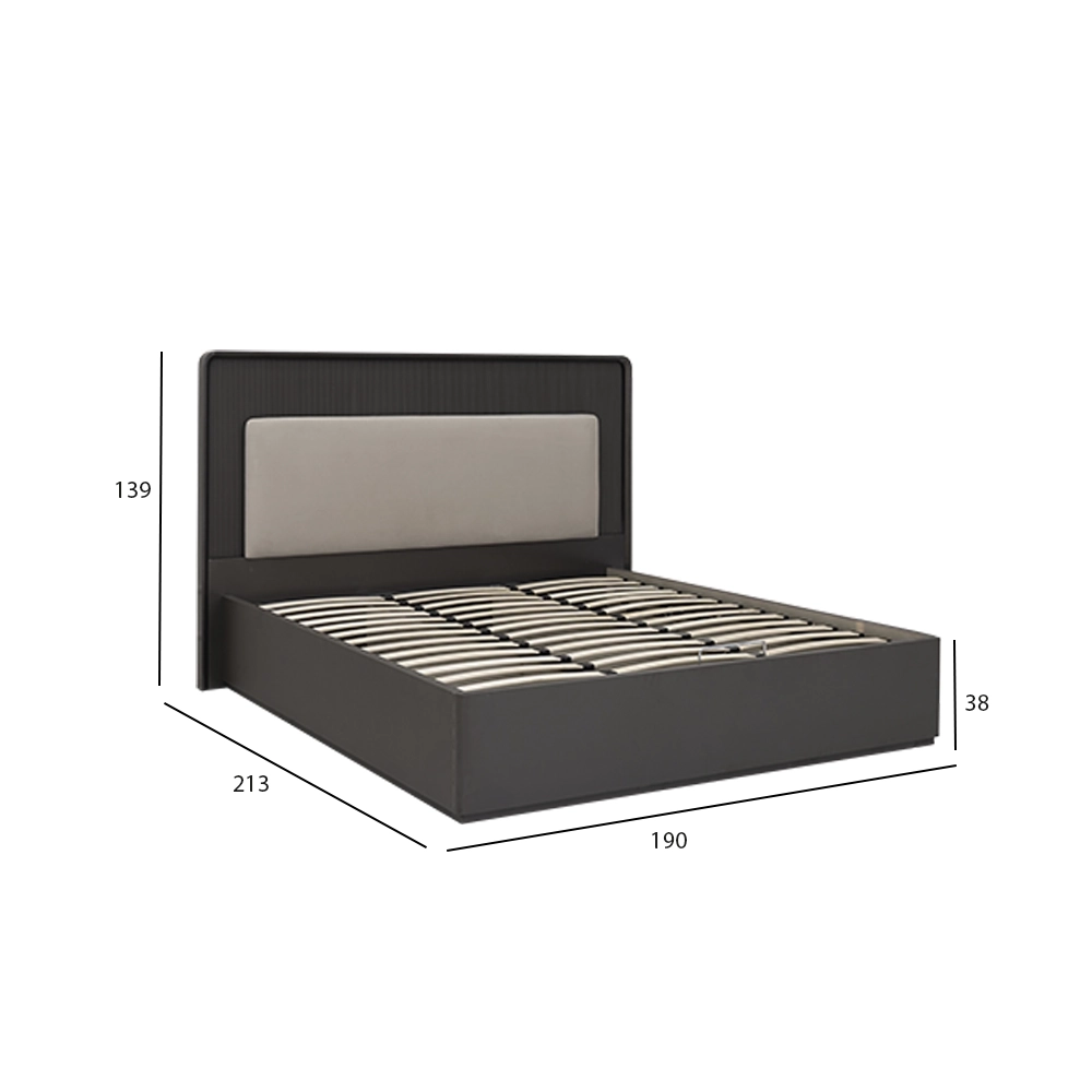 Indus 6-pcs King Bedroom Set With Hydraulic Storage-180*200cm - Image 25