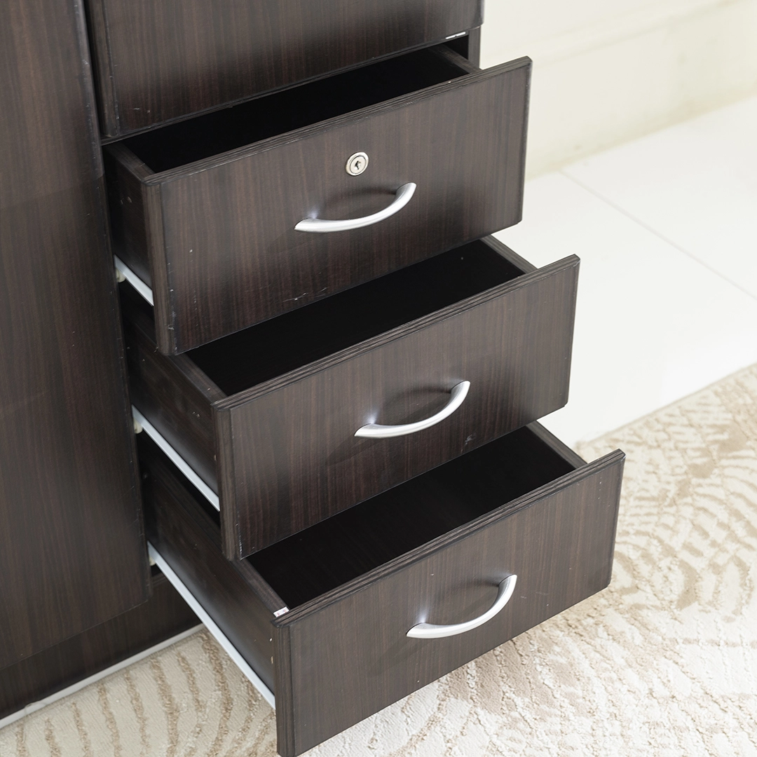 Adelina 3-Door Wardrobe-Cappuccino - Image 5