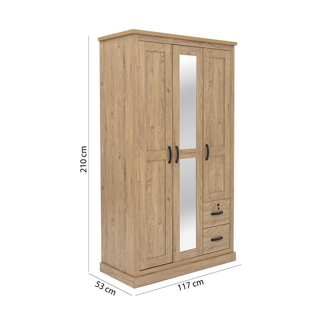 Majestic 3-Door Wardrobe - Image 7
