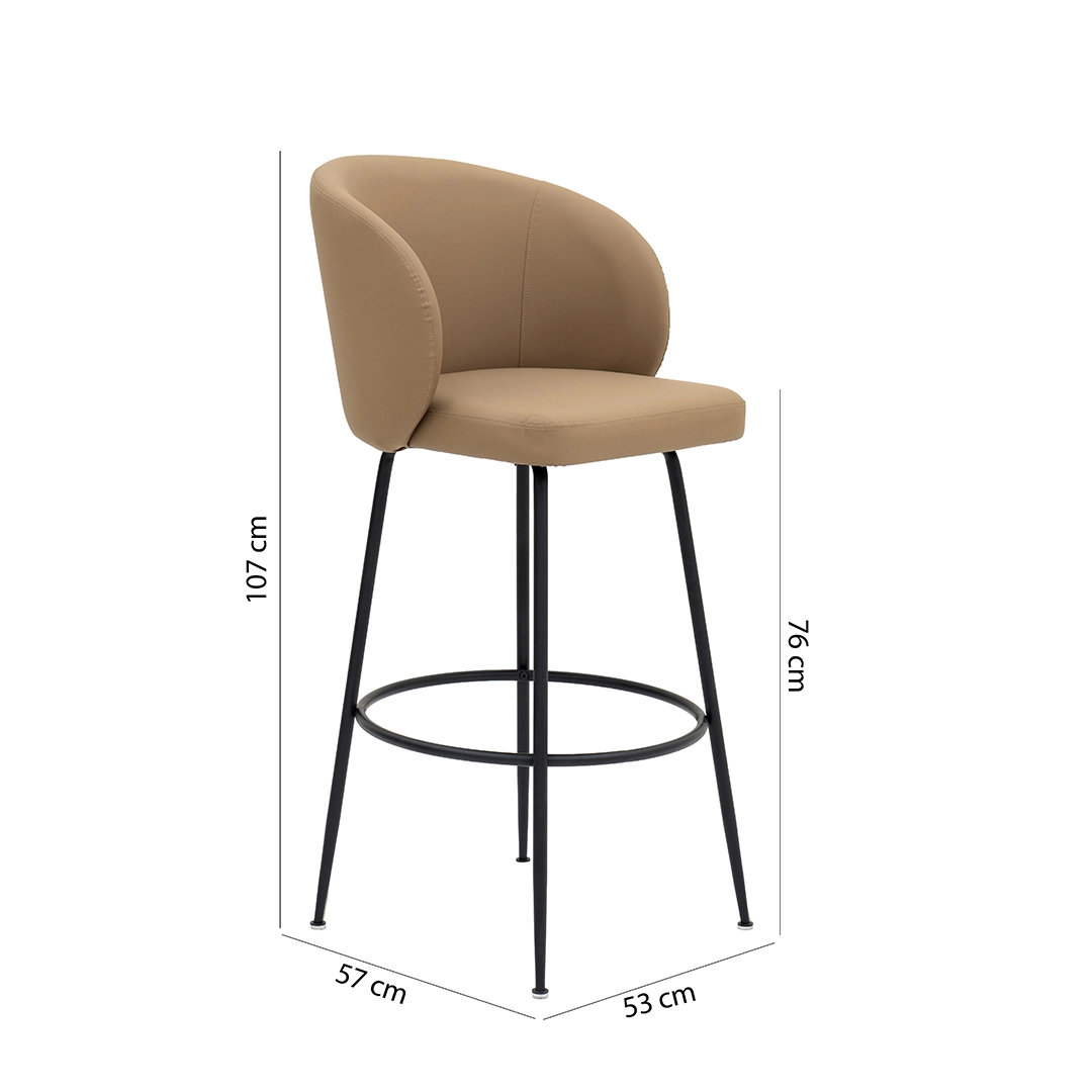 Holsted Bar Chair-Brown - Image 2