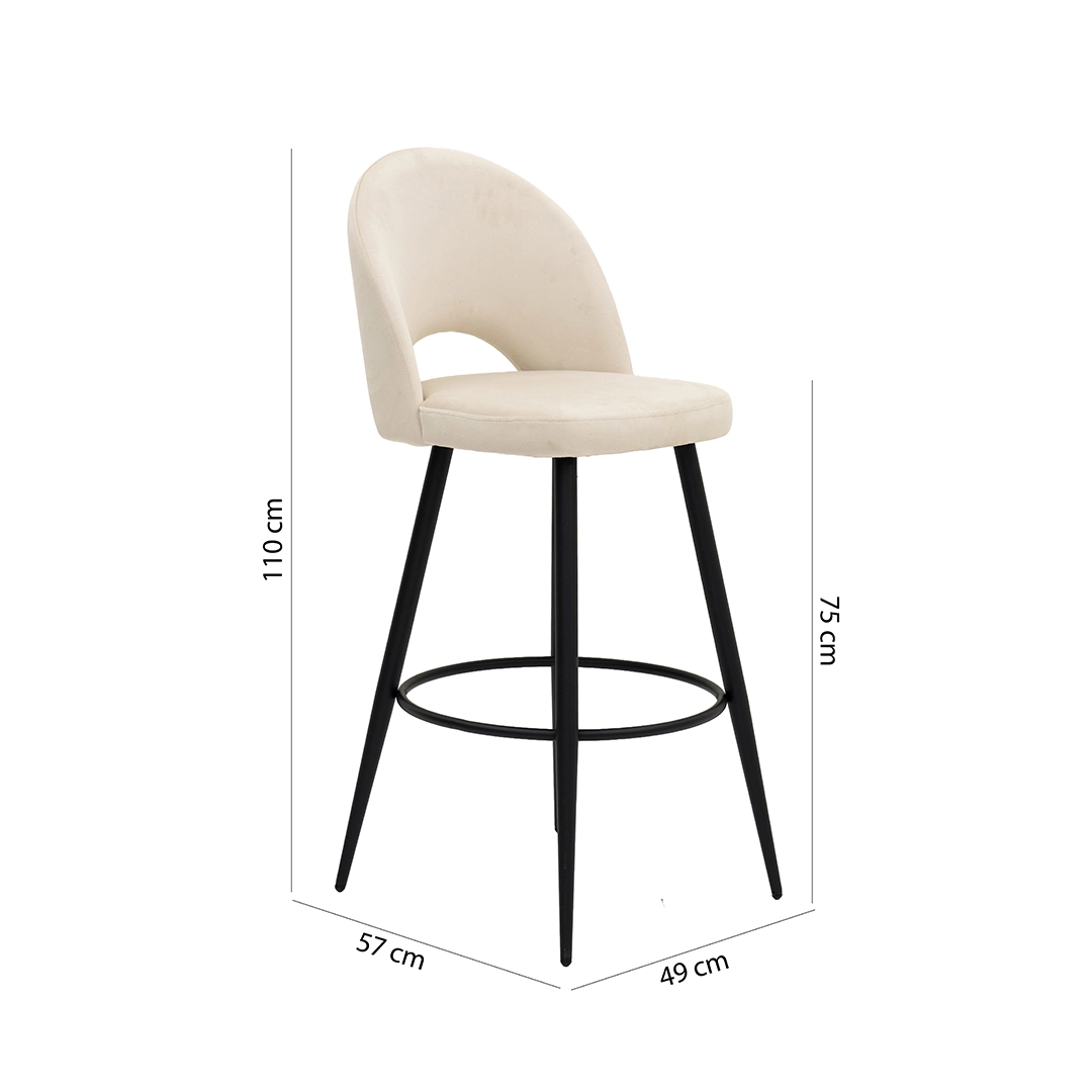 Stella Bar Chair-Beige - Image 2