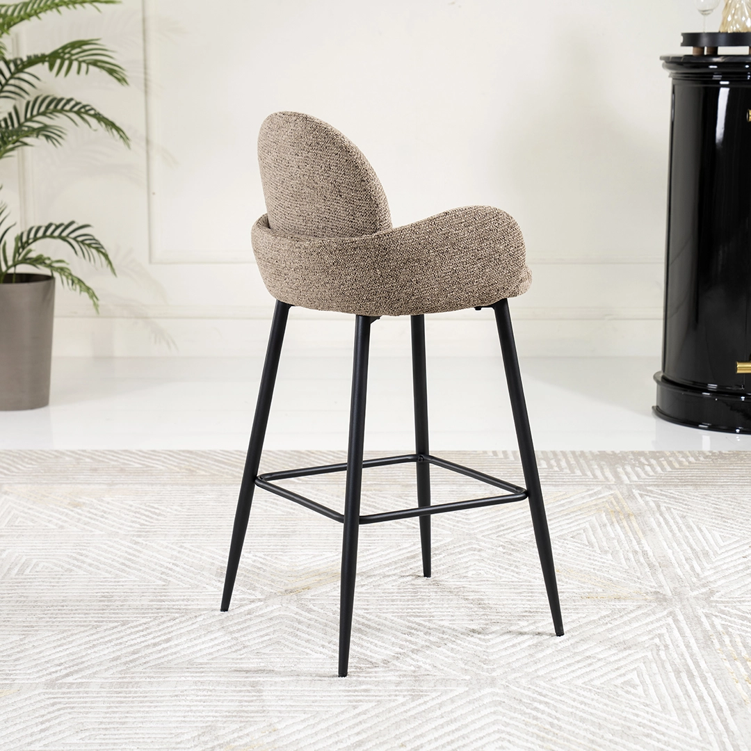 Curvy Bar Chair-Brown - Image 4