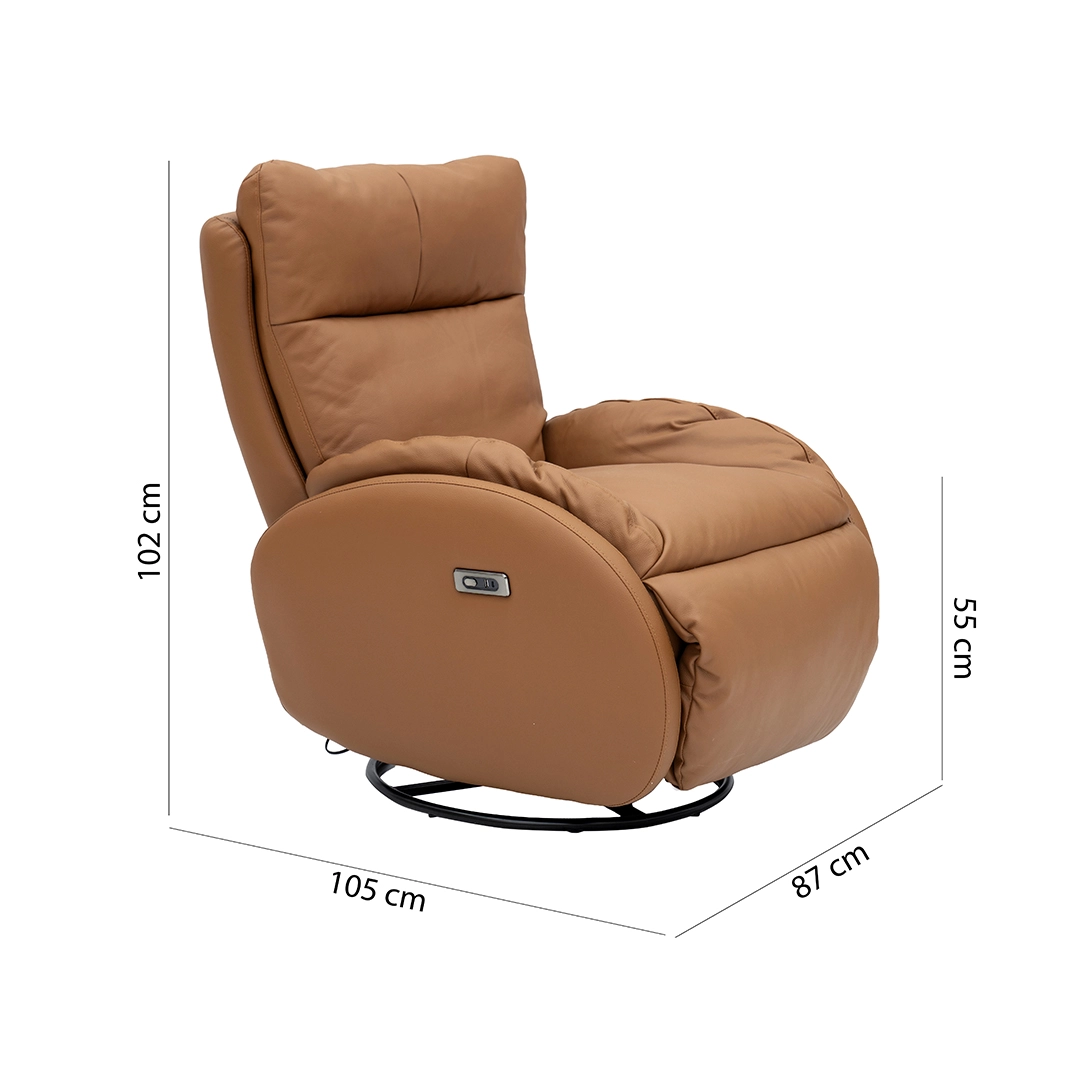 Spring Electric Recliner-Tan - Image 2