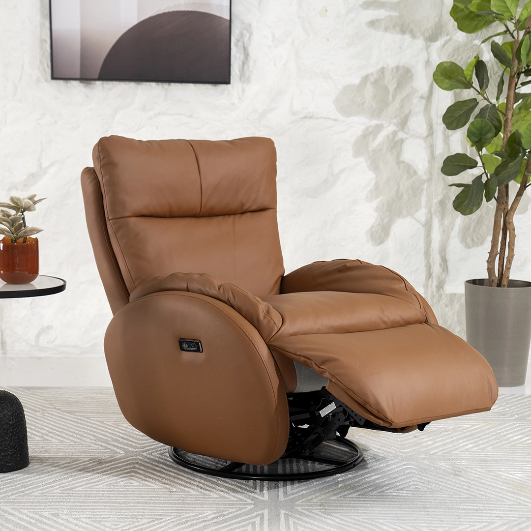Spring Electric Recliner-Tan - Image 4
