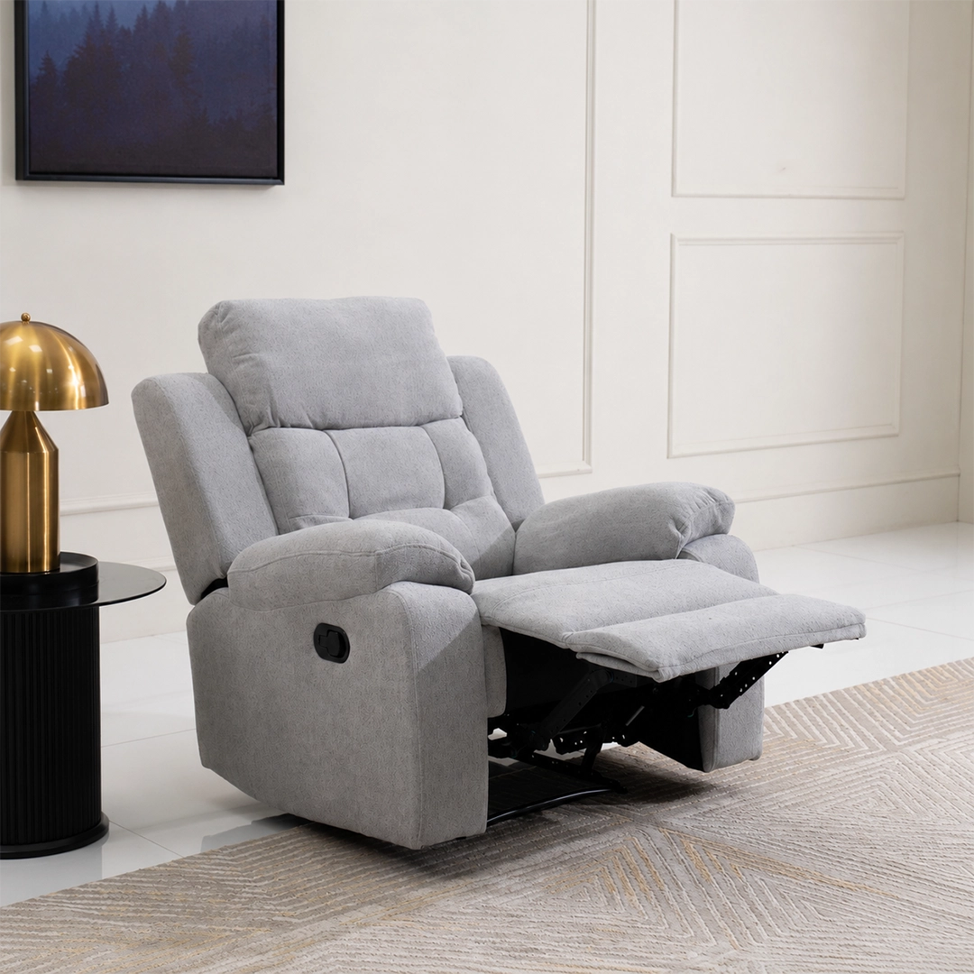 Griffen 6-Seater Recliner Sofa Set-Grey - Image 12