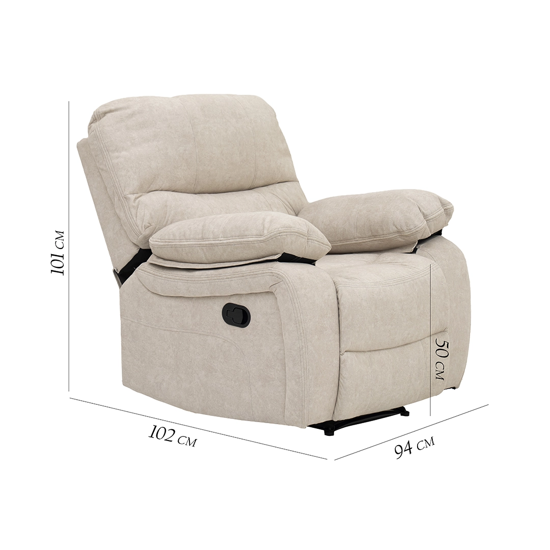Stanford 6-Seater Recliner Sofa Set-Taupe - Image 4