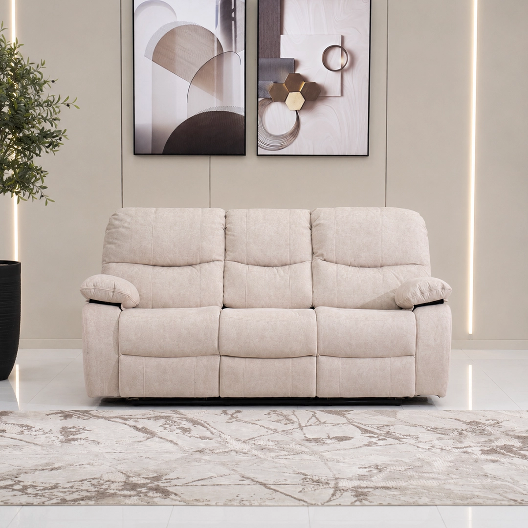 Stanford 6-Seater Recliner Sofa Set-Taupe - Image 5