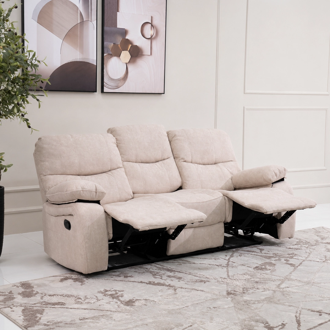 Stanford 6-Seater Recliner Sofa Set-Taupe - Image 6